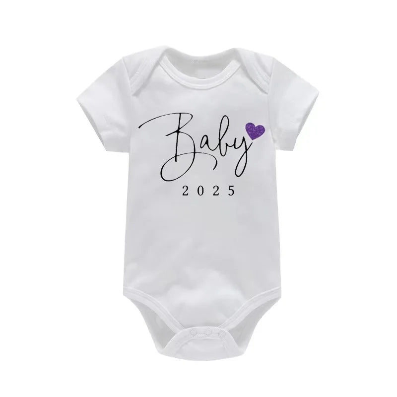 Baby Coming Soon 2025 Announcement Newborn Baby Bodysuit Romper Funny Boys Girls Outfits Body Pregnancy Reveal Clothes