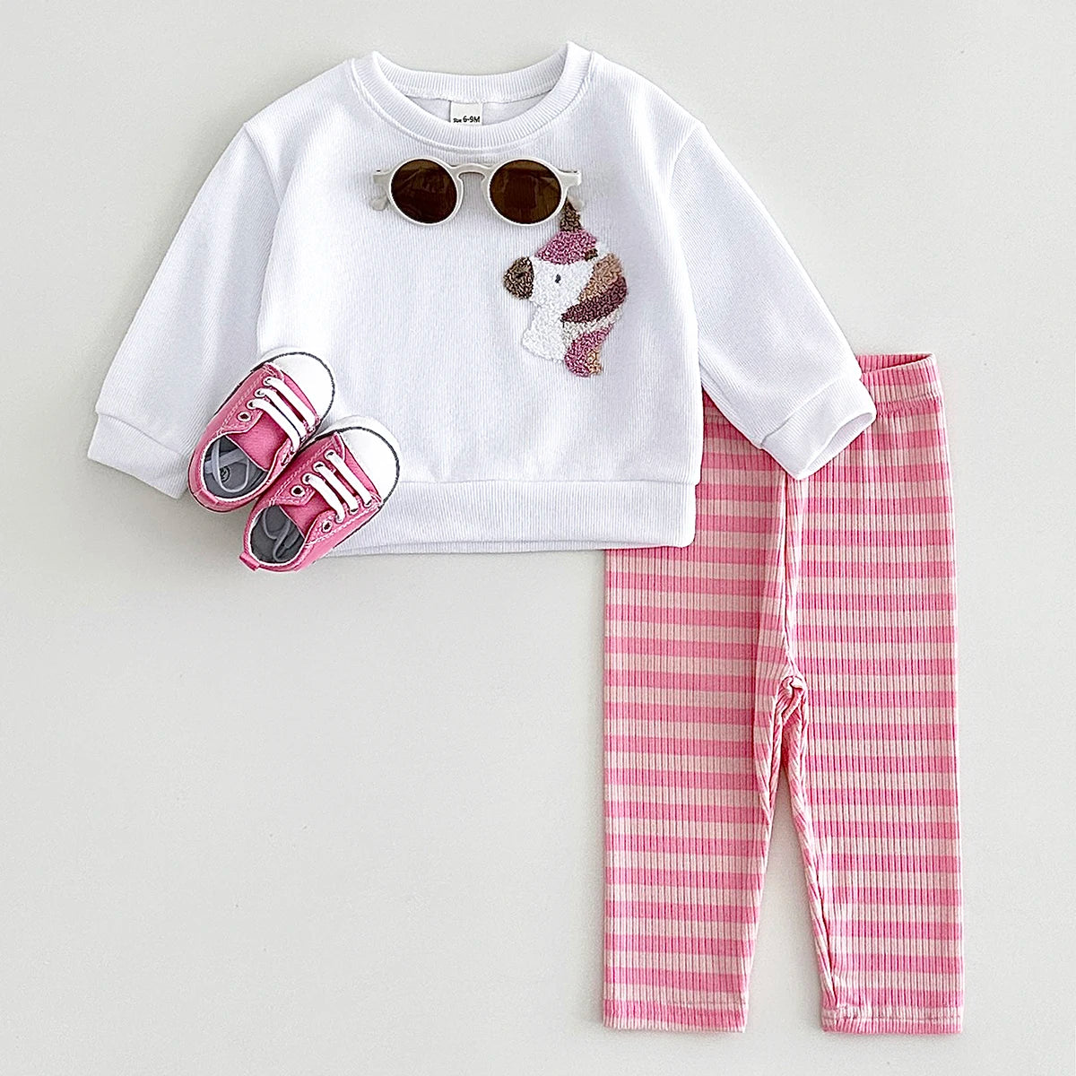 2Pcs Baby Clothes Girl Sets Baby Newborn Items Embroidery Top+Pants Warm Clothes Spring Autumn Baby Boy Clothes Infant
