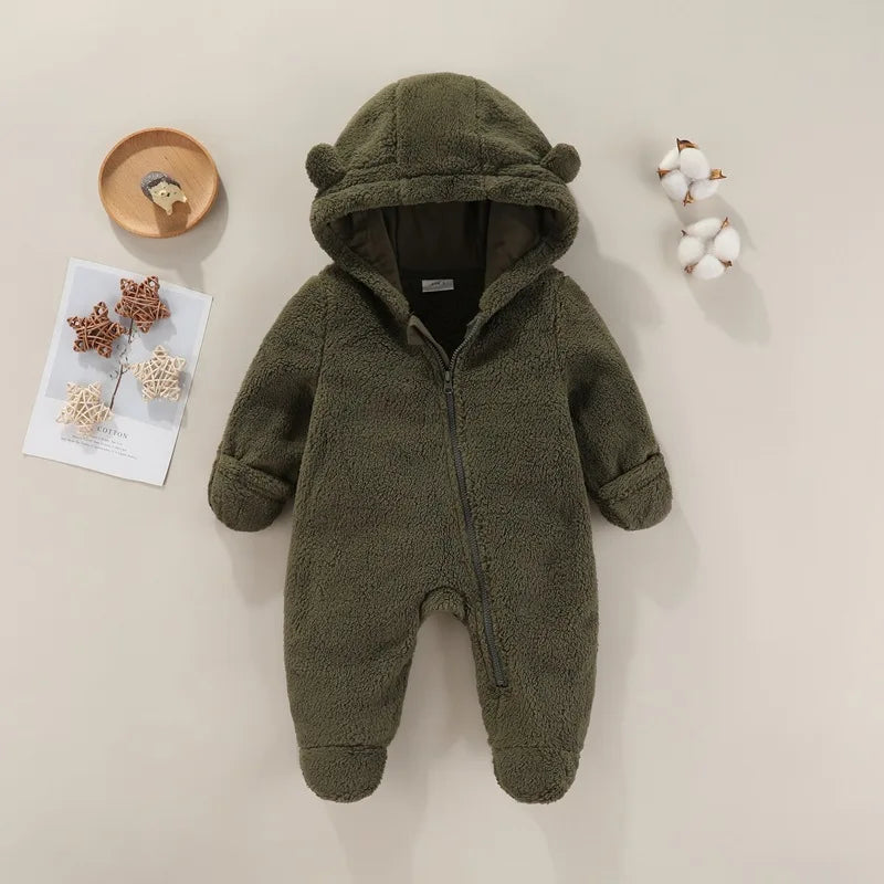 Jumpsuit Warm Hooded Plush