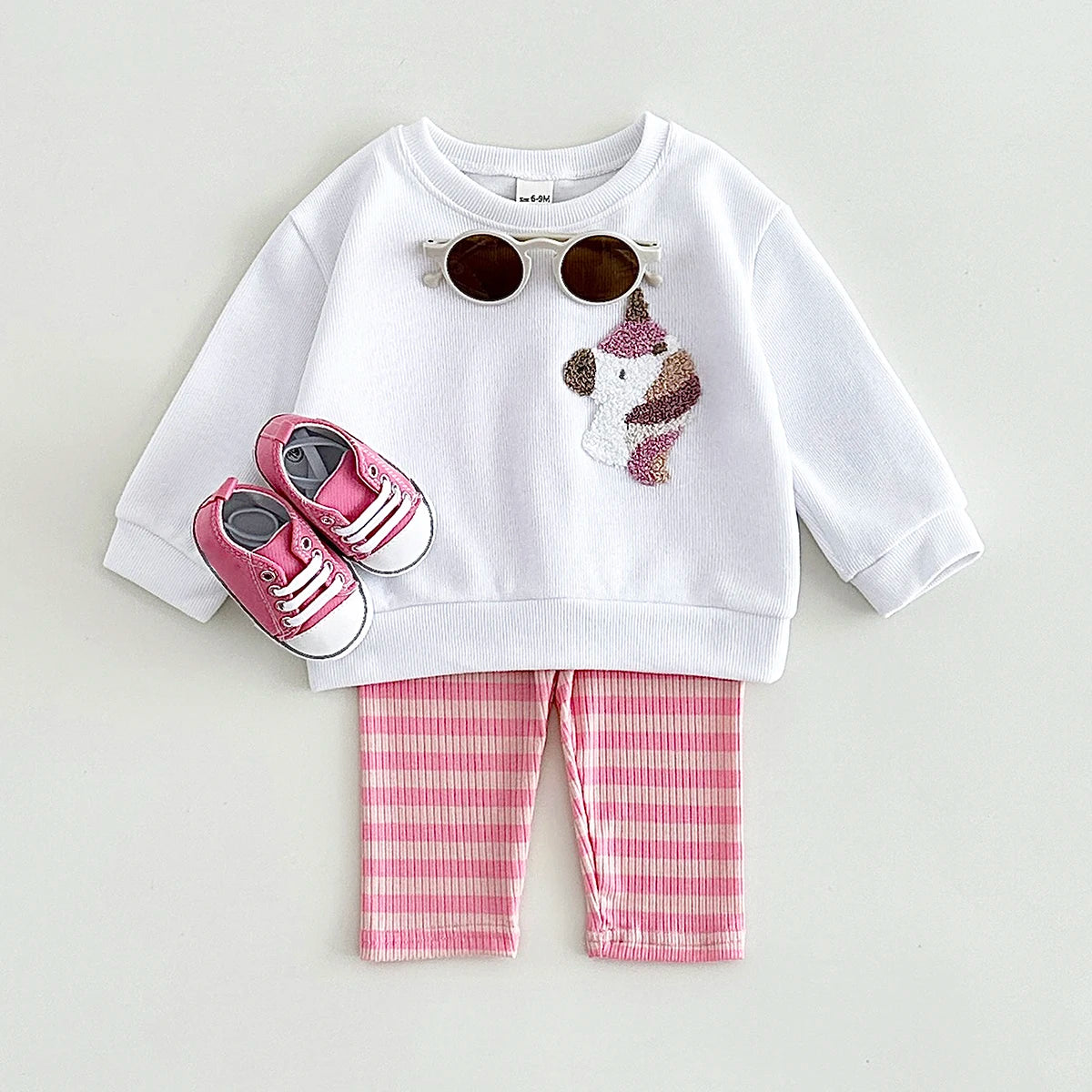 2Pcs Baby Clothes Girl Sets Baby Newborn Items Embroidery Top+Pants Warm Clothes Spring Autumn Baby Boy Clothes Infant