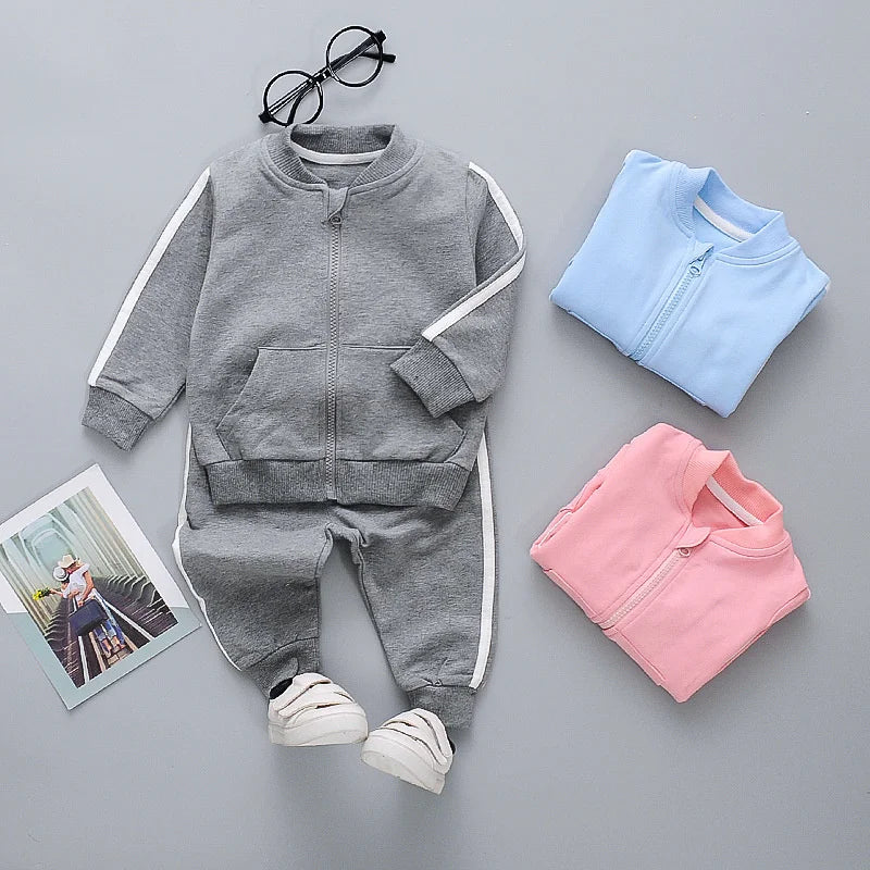 New Spring Autumn Baby Girls Clothes Children Boys Casual Jacket Pants 2Pcs/Sets Toddler Cotton Costume Infant Kids Tracksuits