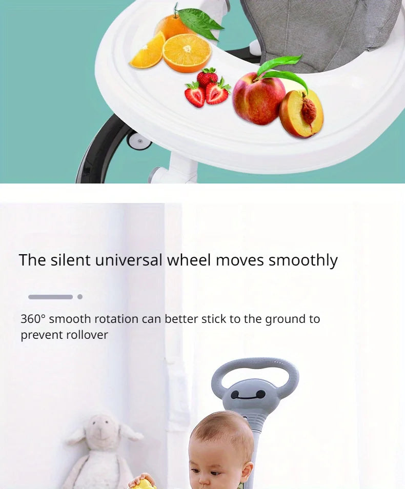 Foldable Baby Walker with Adjustable Heights Activity Center