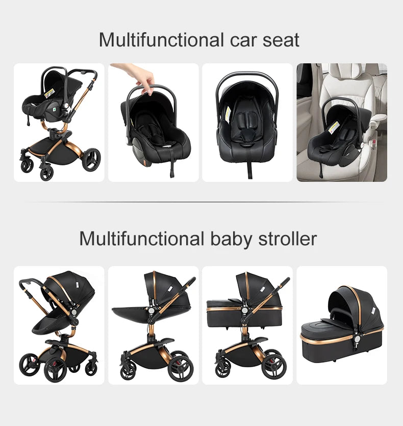 Biomimetic baby stroller 3 in 1 baby car light