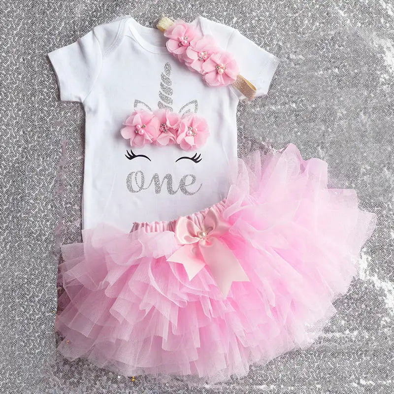 Girls 1st Birthday Party Christening Outfits Princess Costume