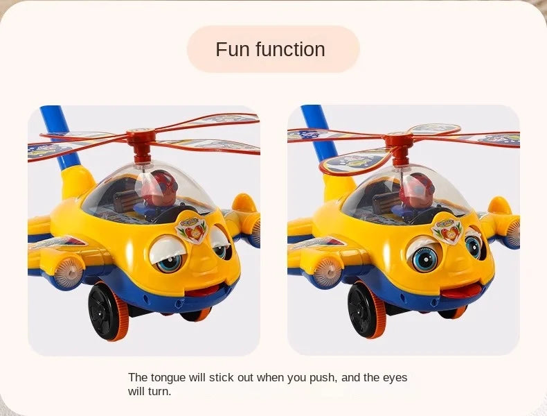 Hand Push Airplane Stroller Toy