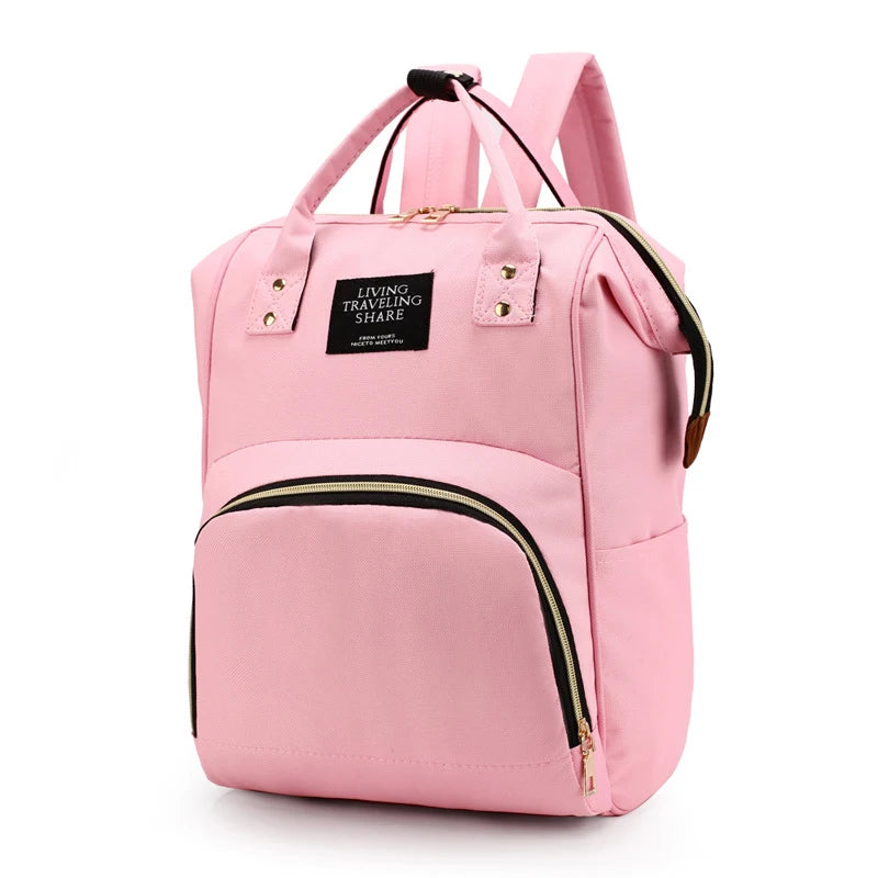 Large Capacity Canvas Mummy Bag Multifunctional Baby Bottle Thermal