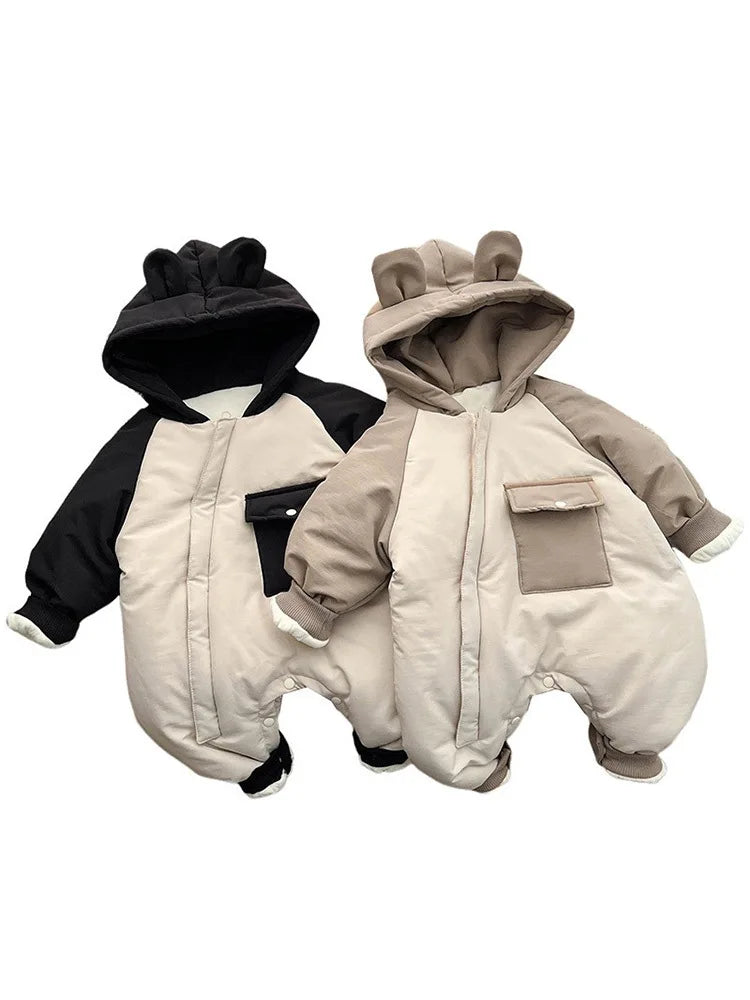 Winter Long Sleeve Hooded Romper