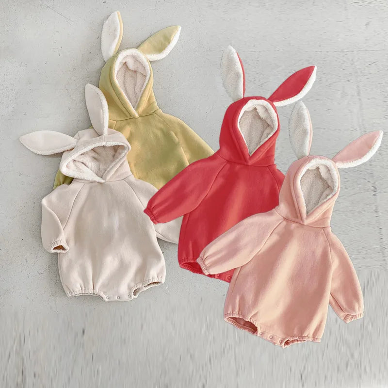 Cute Rabbit Ears Cardigan Romper