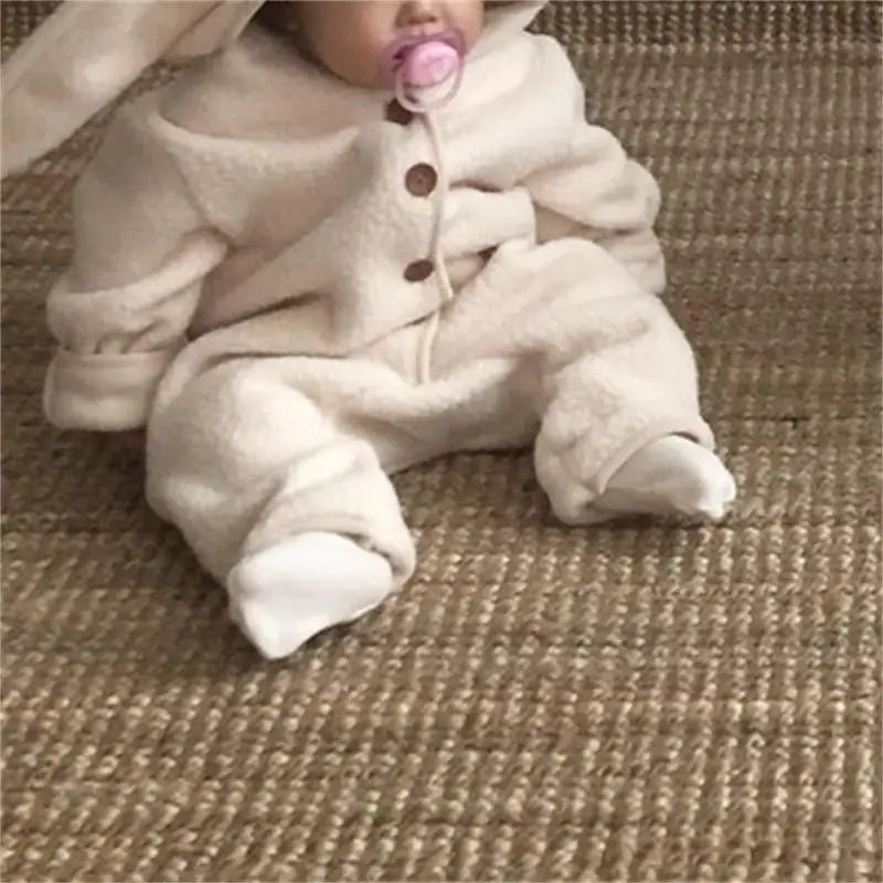 Cute Rabbit Ears Cardigan Romper