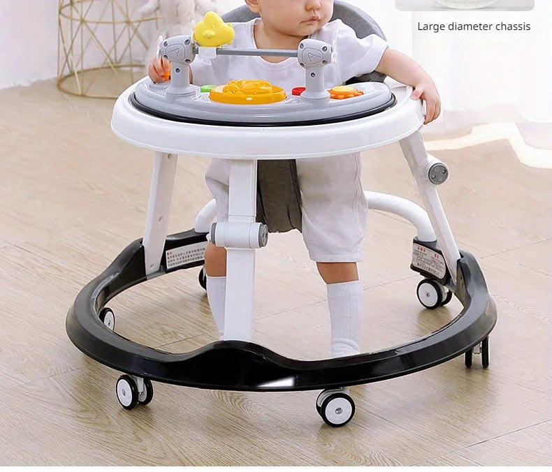 Foldable Baby Walker with Adjustable Heights Activity Center