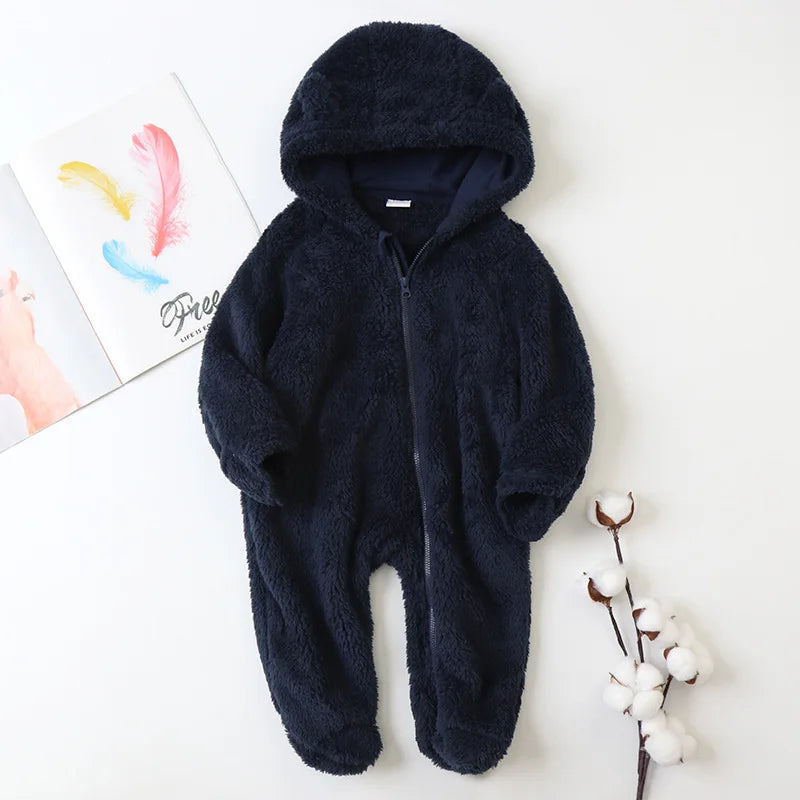 Jumpsuit Warm Hooded Plush