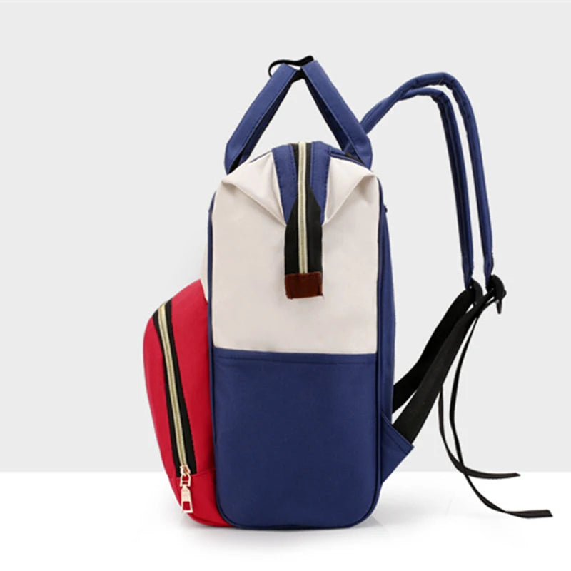 Large Capacity Canvas Mummy Bag Multifunctional Baby Bottle Thermal