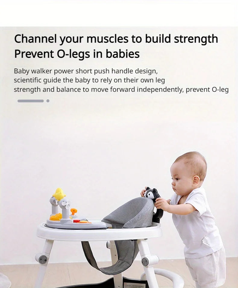 Foldable Baby Walker with Adjustable Heights Activity Center