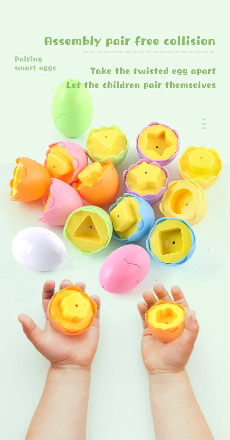Eggs Screws 3D Puzzle Learning Education Math Toys Kids Shape Match Smart Game