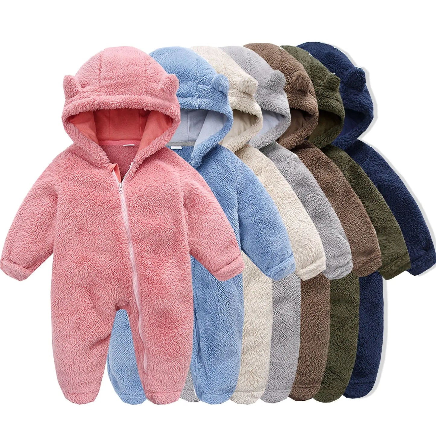Jumpsuit Warm Hooded Plush