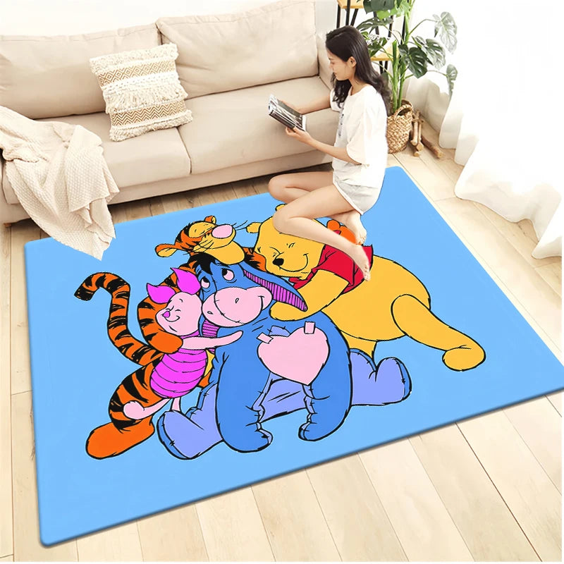 Winnie the Pooh Cartoon Printed Carpet .Living Room Bedroom Entrance Door Mat ,Sofa ,Toilets,Home Decoration Carpet. Picnic Rug