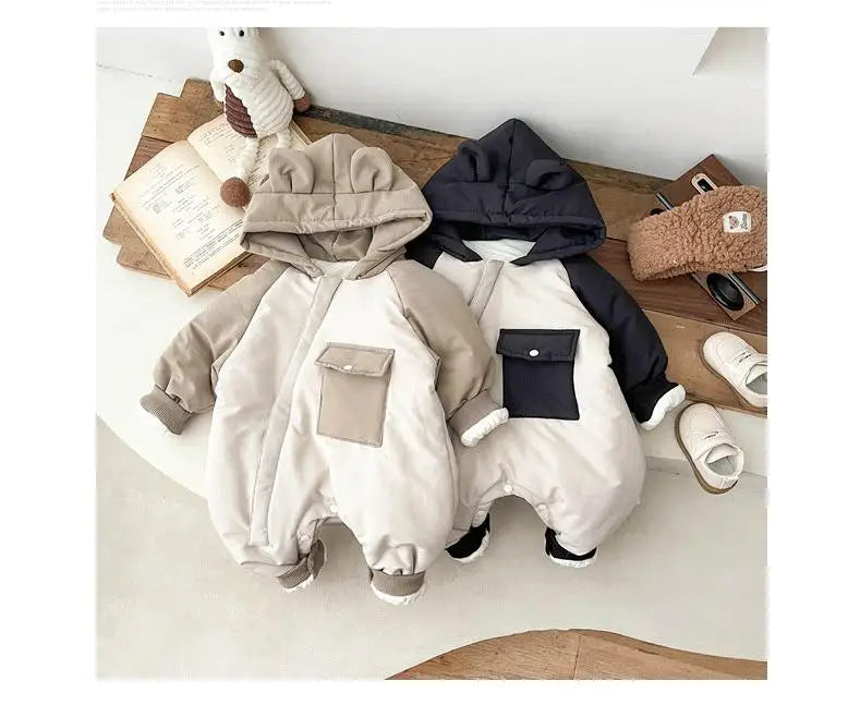 Winter Long Sleeve Hooded Romper