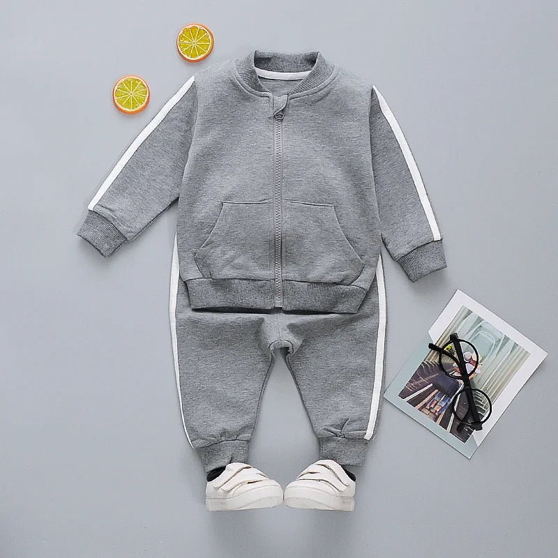 New Spring Autumn Baby Girls Clothes Children Boys Casual Jacket Pants 2Pcs/Sets Toddler Cotton Costume Infant Kids Tracksuits