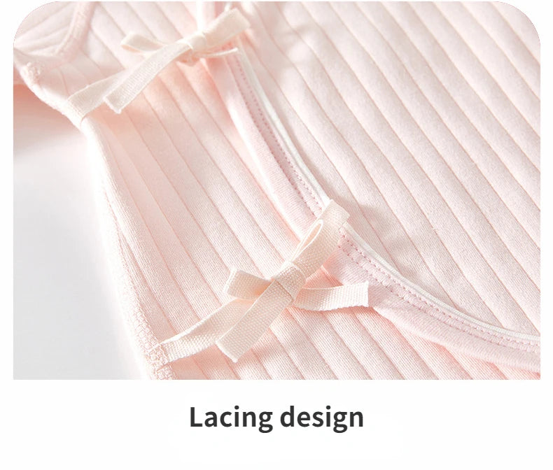 Boys Girls Newborn Jumpsuit Baby Cotton One-Piece Romper Infant Long Sleeve Boneless Pajamas Four Seasons 0-6M
