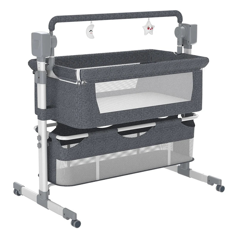 Baby Crib Bed Electric with Music Movable and Portable