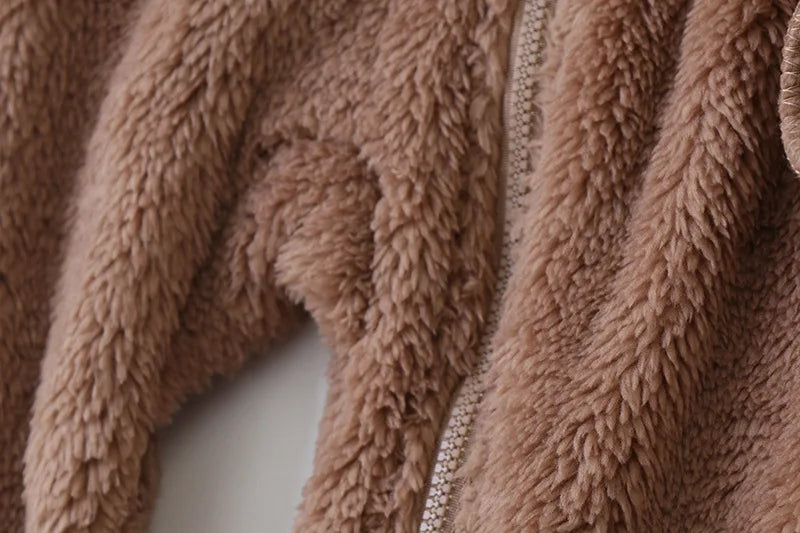 Jumpsuit Warm Hooded Plush