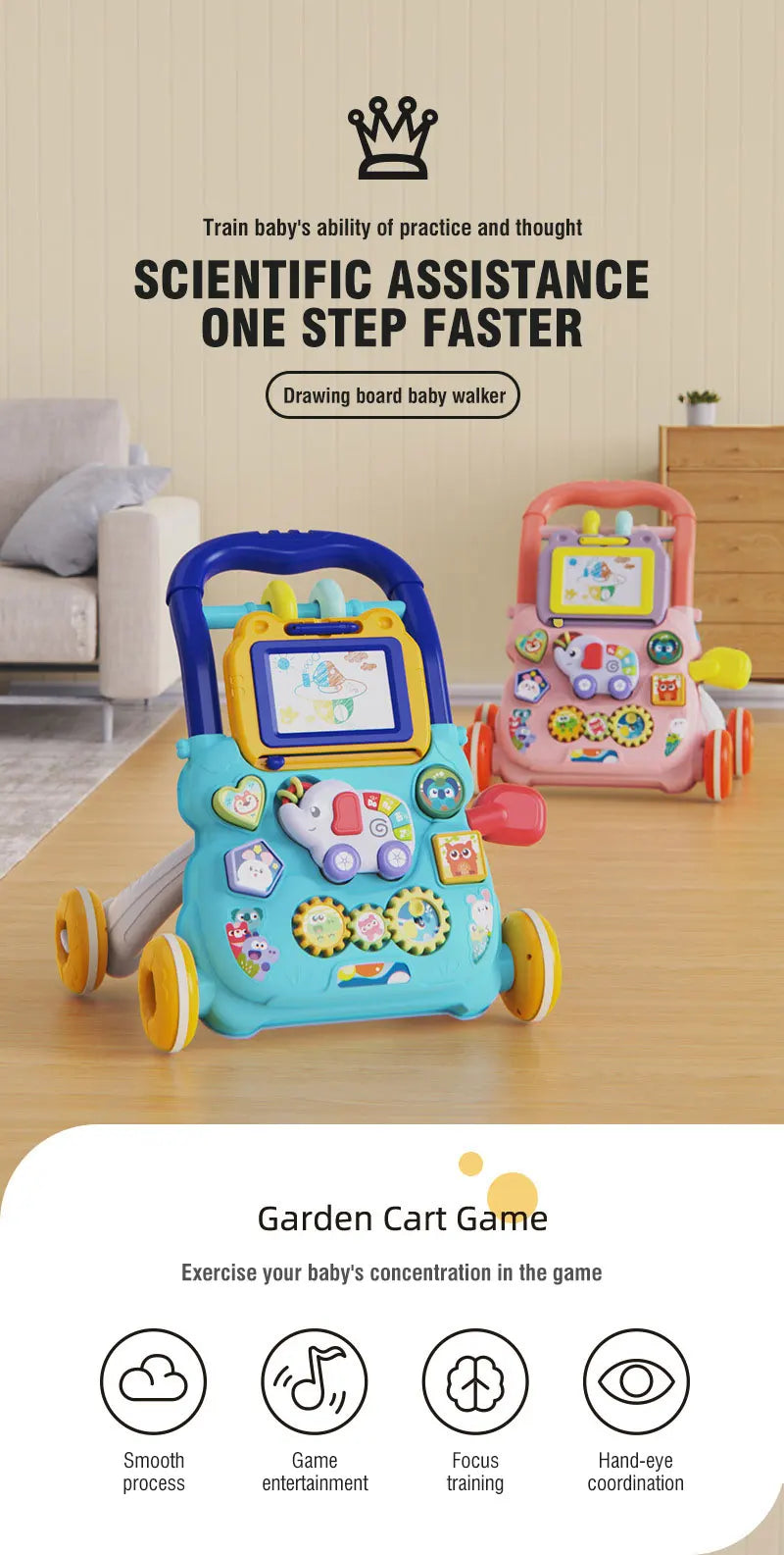 Baby Walker with Music 6-15Months