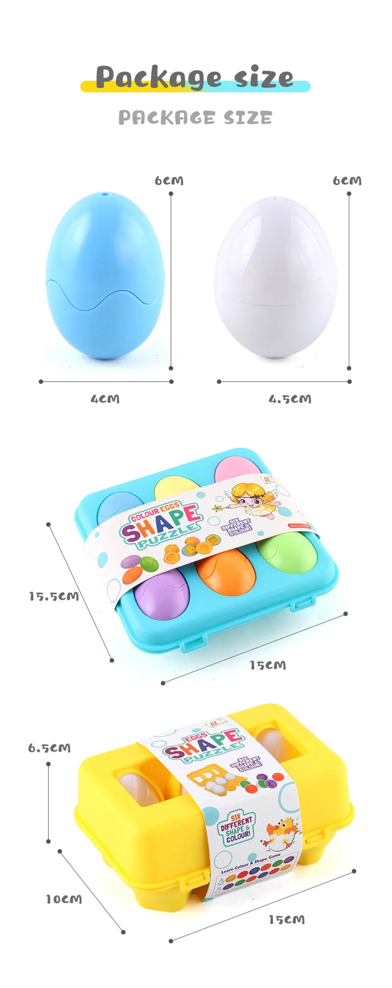 Eggs Screws 3D Puzzle Learning Education Math Toys Kids Shape Match Smart Game