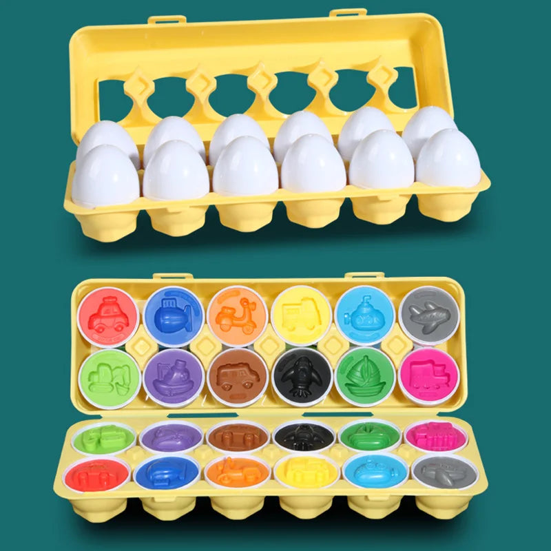 Eggs Screws 3D Puzzle Learning Education Math Toys Kids Shape Match Smart Game