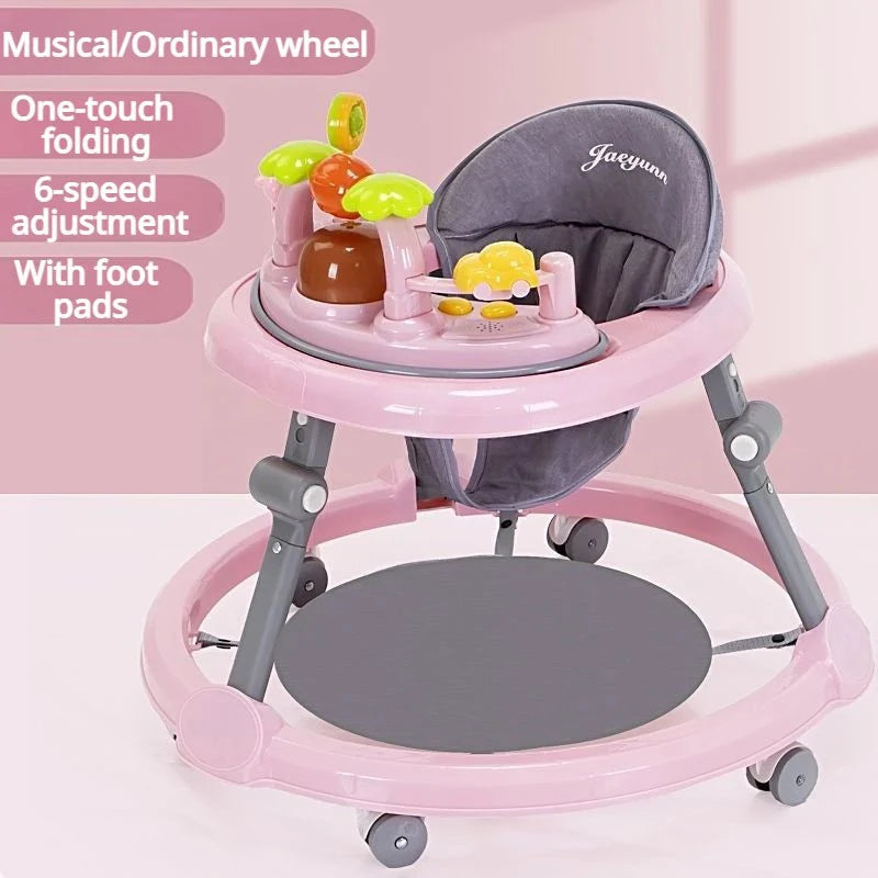 Baby Activity Walker with Music & Light Removable Footrest Toy Rack