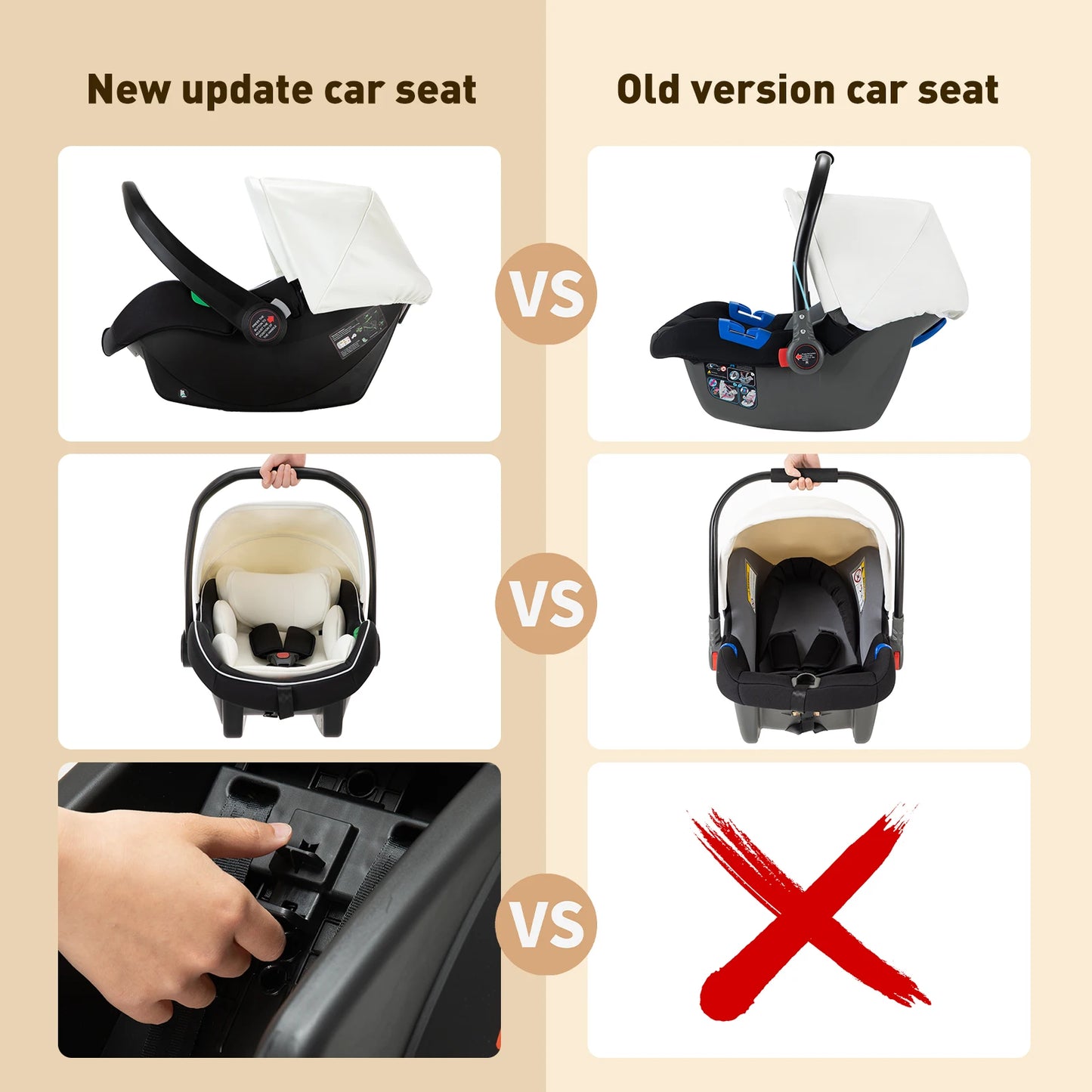 Baby stroller 3 in 1 Baby carriage Portable luxurious travel