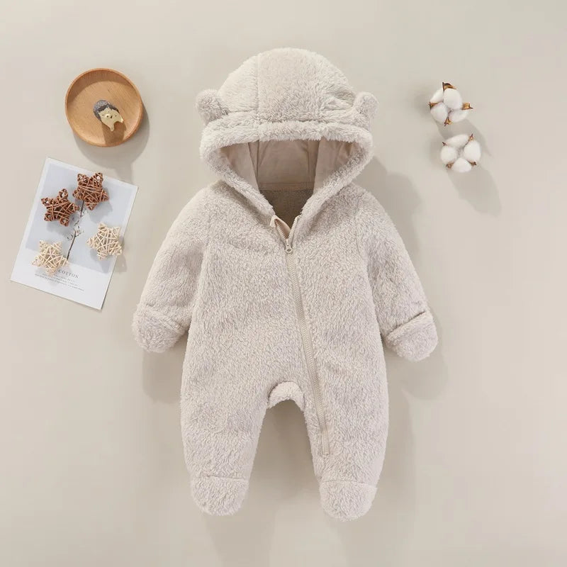 Jumpsuit Warm Hooded Plush
