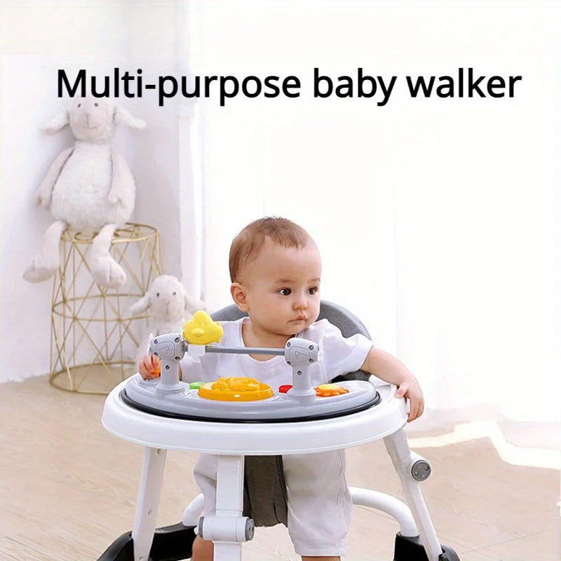 Foldable Baby Walker with Adjustable Heights Activity Center