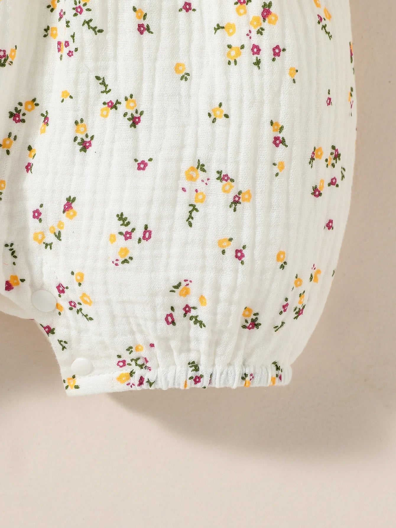 Baby Newborn-9M Short Sleeve Summer 2024 Girl's Print HEART With Bow Jumpsuit Streetwear+Headband
