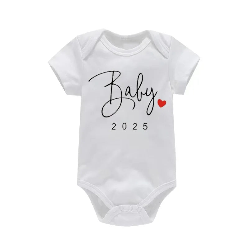 Baby Coming Soon 2025 Announcement Newborn Baby Bodysuit Romper Funny Boys Girls Outfits Body Pregnancy Reveal Clothes