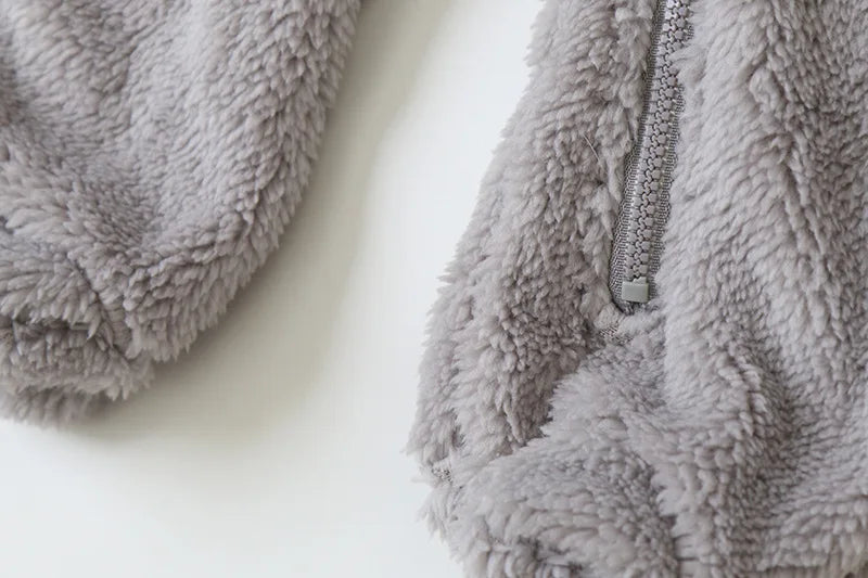 Jumpsuit Warm Hooded Plush
