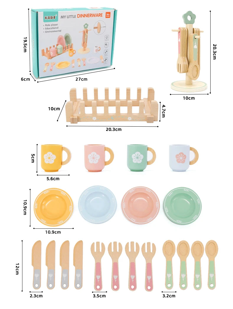 Play House simulation teapot Kitchen wooden