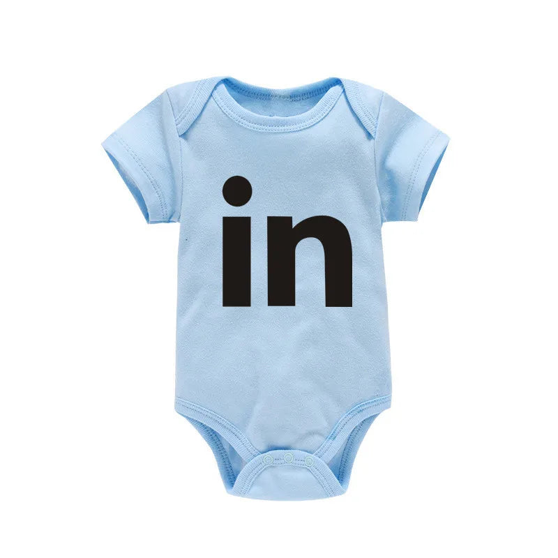 Black Bodysuit Twins Romper Baby Clothes 0-24M