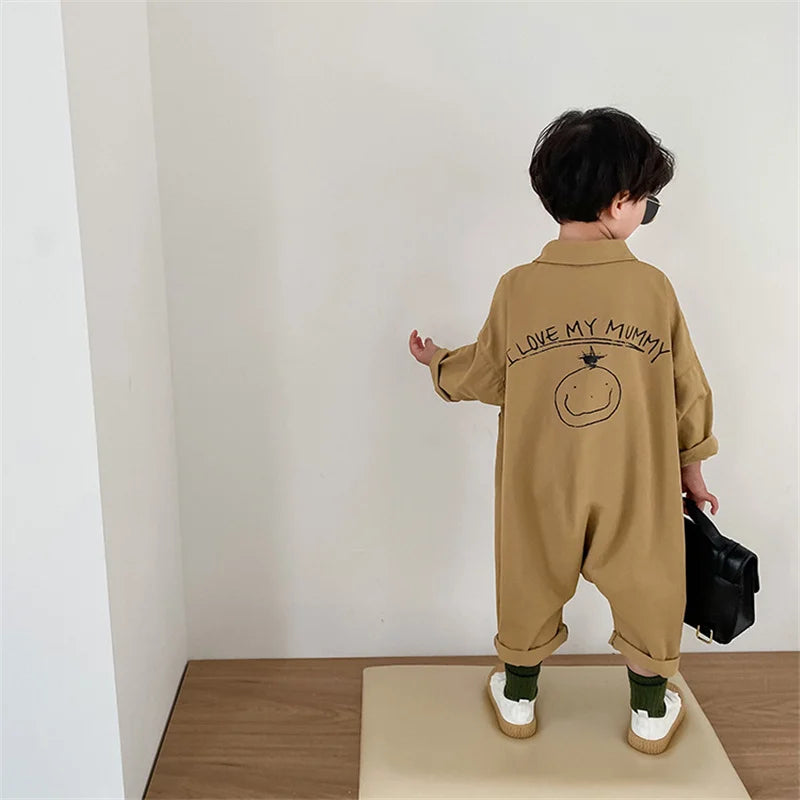 Loose casual long sleeve one-piece