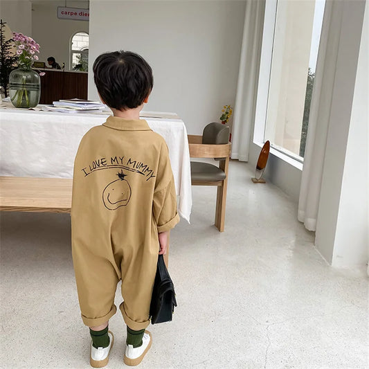 Loose casual long sleeve one-piece