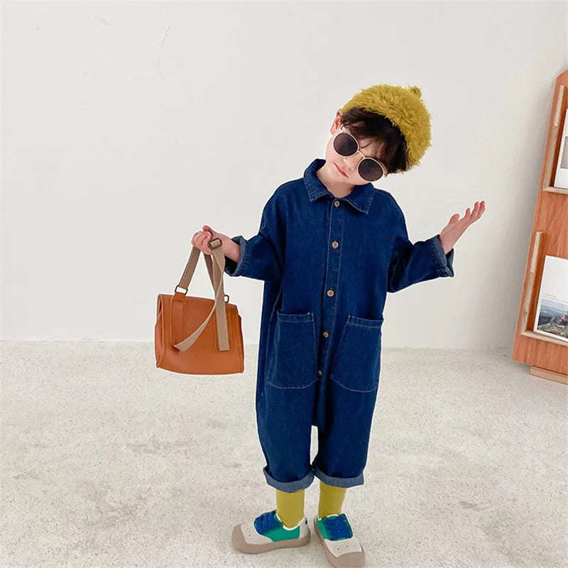 Loose casual long sleeve one-piece