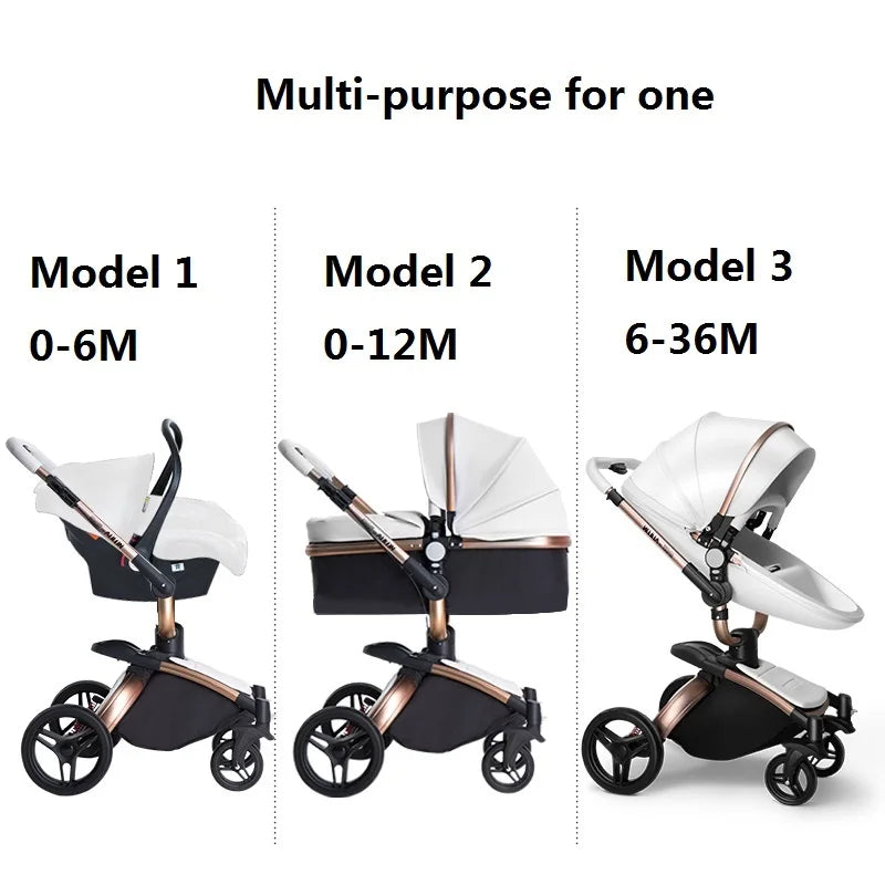Biomimetic baby stroller 3 in 1 baby car light