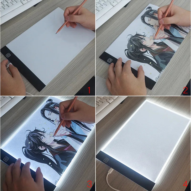 A4 Level Dimmable Led Drawing Copy Pad Board