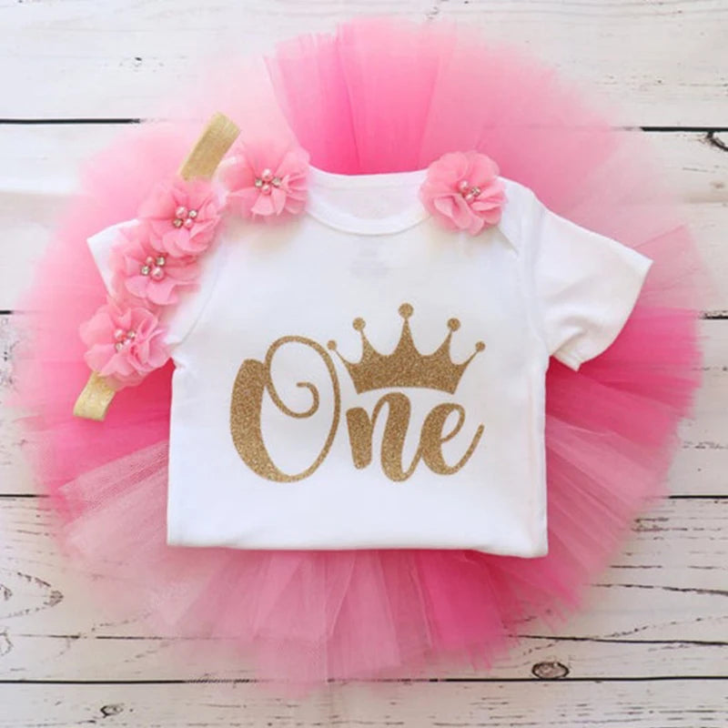 Girls 1st Birthday Party Christening Outfits Princess Costume