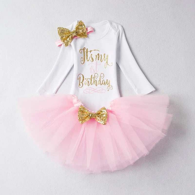 Girls 1st Birthday Party Christening Outfits Princess Costume