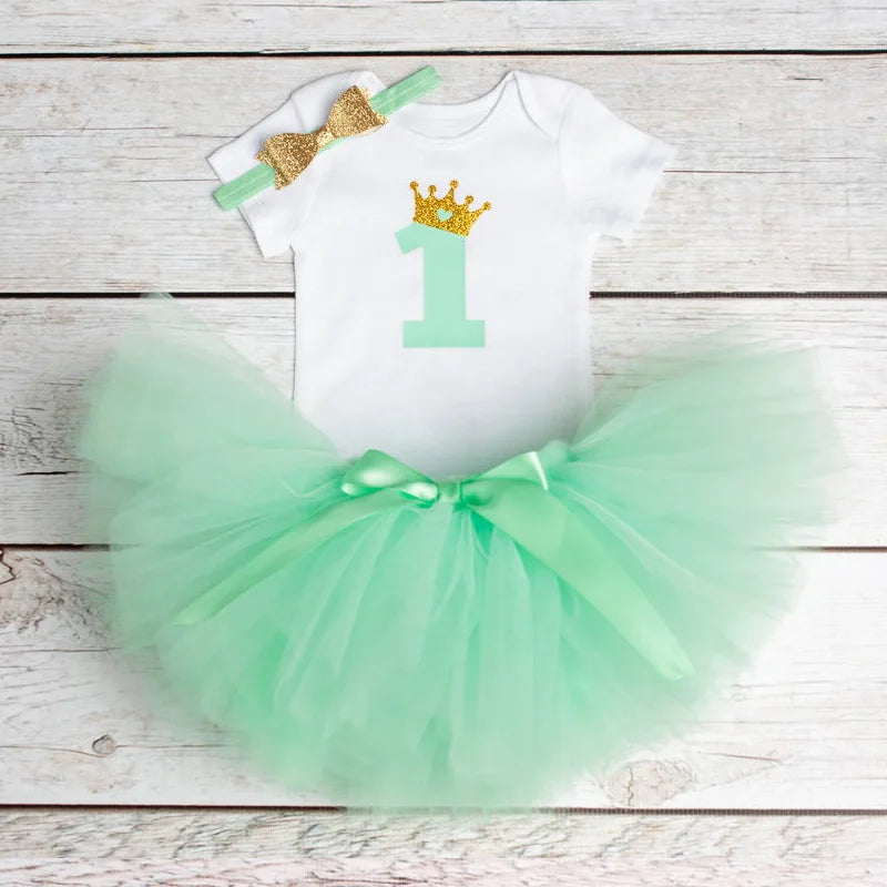 Girls 1st Birthday Party Christening Outfits Princess Costume