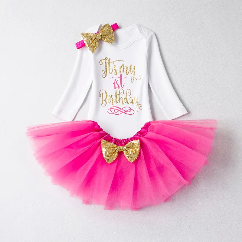 Girls 1st Birthday Party Christening Outfits Princess Costume