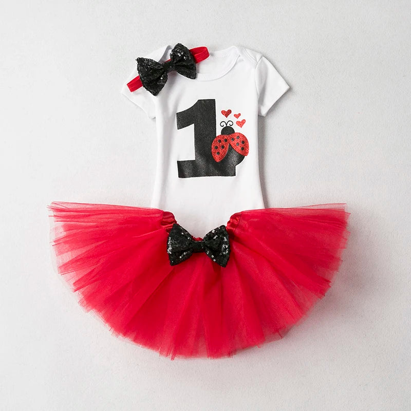 Girls 1st Birthday Party Christening Outfits Princess Costume