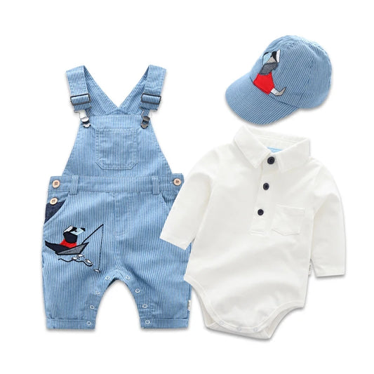 Newborn Clothes Toddler Boy Hat Romper Baby Set