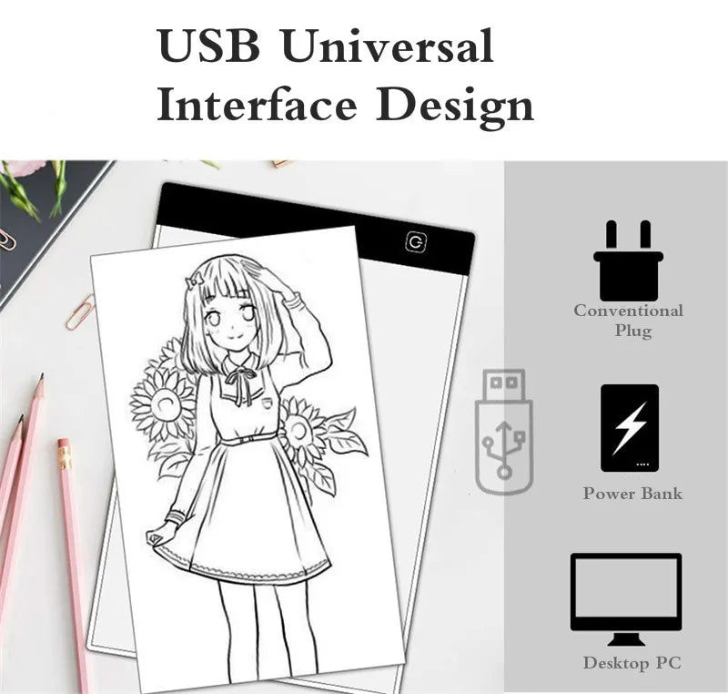 A4 Level Dimmable Led Drawing Copy Pad Board