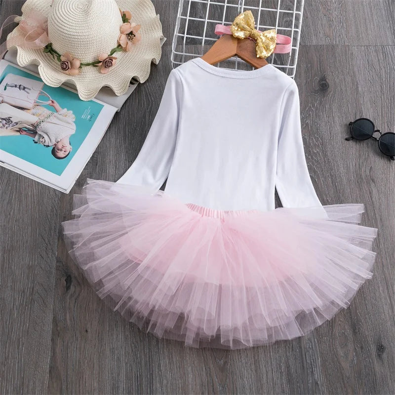 Girls 1st Birthday Party Christening Outfits Princess Costume
